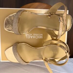 Michael Kors Shimmering Gold Heels